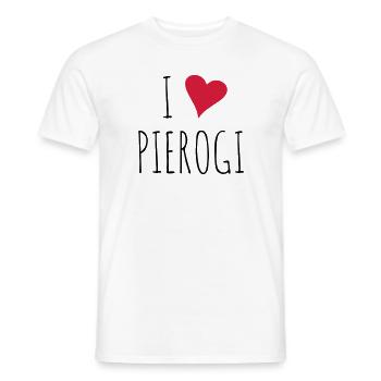 J'aime pierogi | Spécialités alimentaires polonaises - T-shirt homme - blanc - Devant - AI Model Male 178 dark (178cm)