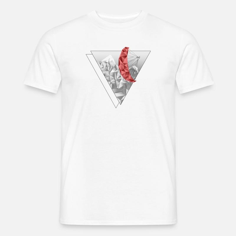 Polyscope Paraglider red - Männer T-Shirt - Weiß