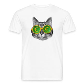 Katzengeldbrille - Männer T-Shirt - Weiß - Vorne - AI Model Male 178 dark (178cm)