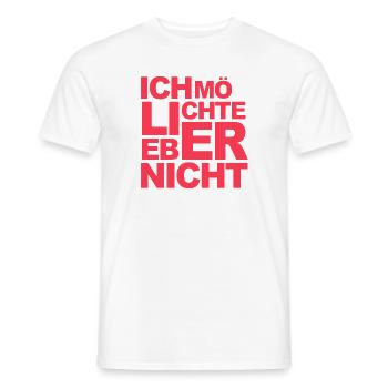 Bartleby der Schreiber - Ich möchte lieber nicht - Männer T-Shirt - Weiß - Vorne - AI Model Male 178 dark (178cm)