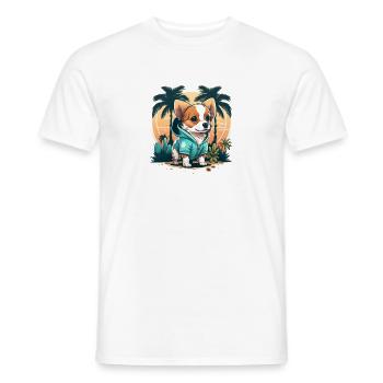 Cool Dog 1 - Männer T-Shirt - Weiß - Vorne - AI Model Male 178 dark (178cm)