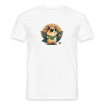 Cool Hamster 1 - Men's T-Shirt - white - Front - AI Model Male 178 dark (178cm)