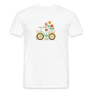 Sweet Adventure Flower Wheel Tour 3 - Men's T-Shirt - white - Front - AI Model Male 178 dark (178cm)