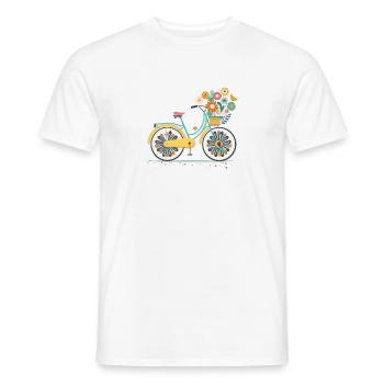 Sweet Adventure Flower Wheel Tour 4 - Men's T-Shirt - white - Front - AI Model Male 178 dark (178cm)
