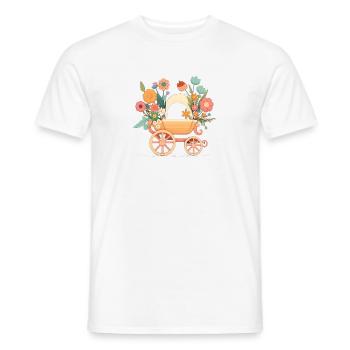 Blumiger Kinderwagen 4 - Männer T-Shirt - Weiß - Vorne - AI Model Male 178 dark (178cm)