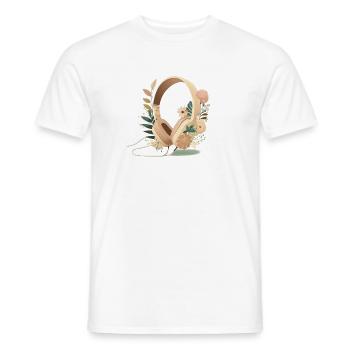 Das neue Flower Headset 3 - Männer T-Shirt - Weiß - Vorne - AI Model Male 178 dark (178cm)