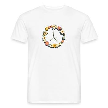 Peace Flower Power 1 - Männer T-Shirt - Weiß - Vorne - AI Model Male 178 dark (178cm)