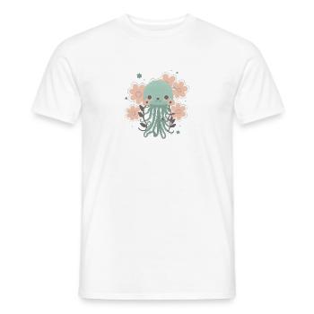 Affectionate Tentacles 2 - Men's T-Shirt - white - Front - AI Model Male 178 dark (178cm)