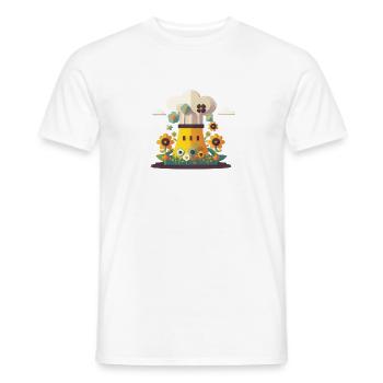 Flower Power Green Energy 3 - Männer T-Shirt - Weiß - Vorne - AI Model Male 178 dark (178cm)