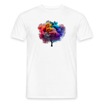 Baum aus Rauch - Männer T-Shirt - Weiß - Vorne - AI Model Male 178 dark (178cm)