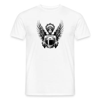 Engel mit Helm - Männer T-Shirt - Weiß - Vorne - AI Model Male 178 dark (178cm)