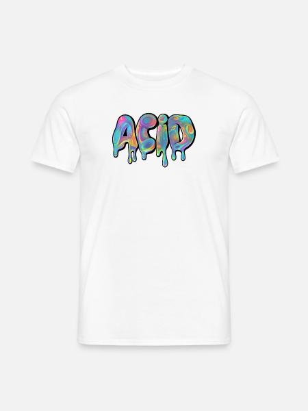 ACID DRIPPY - Männer T-Shirt - Weiß
