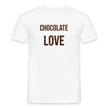 CHOCOLATE LOVE - Men's T-Shirt - white - Front - AI Model Male 178 dark (178cm)