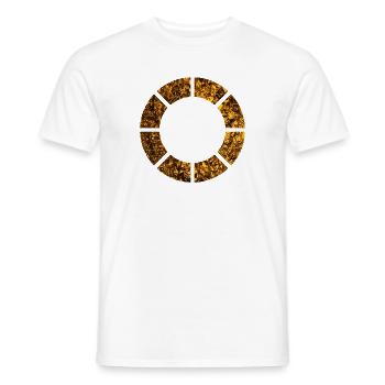 CIRCLES CIRCLES GOLD 14 - Men's T-Shirt - white - Front - AI Model Male 178 dark (178cm)