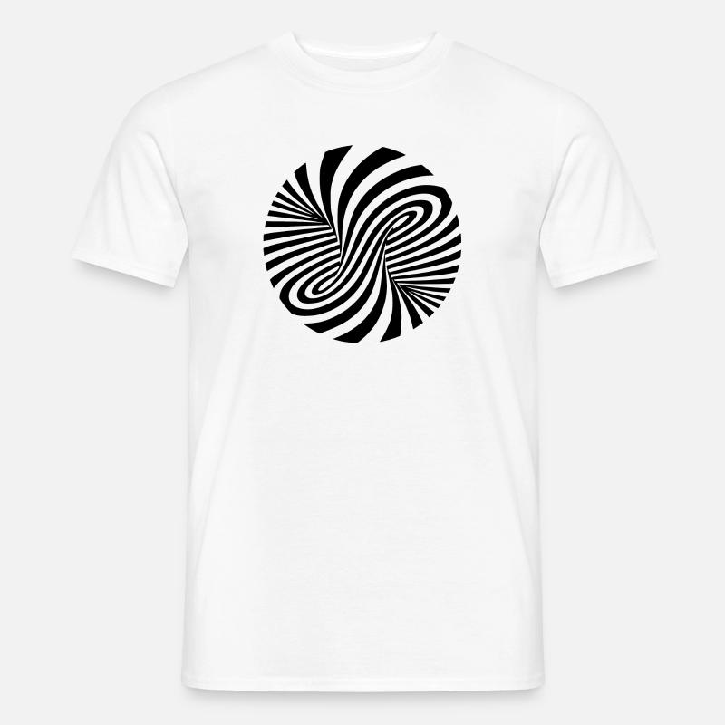 Optical illusion pattern shapes geometry gift - Men’s T-shirt - white