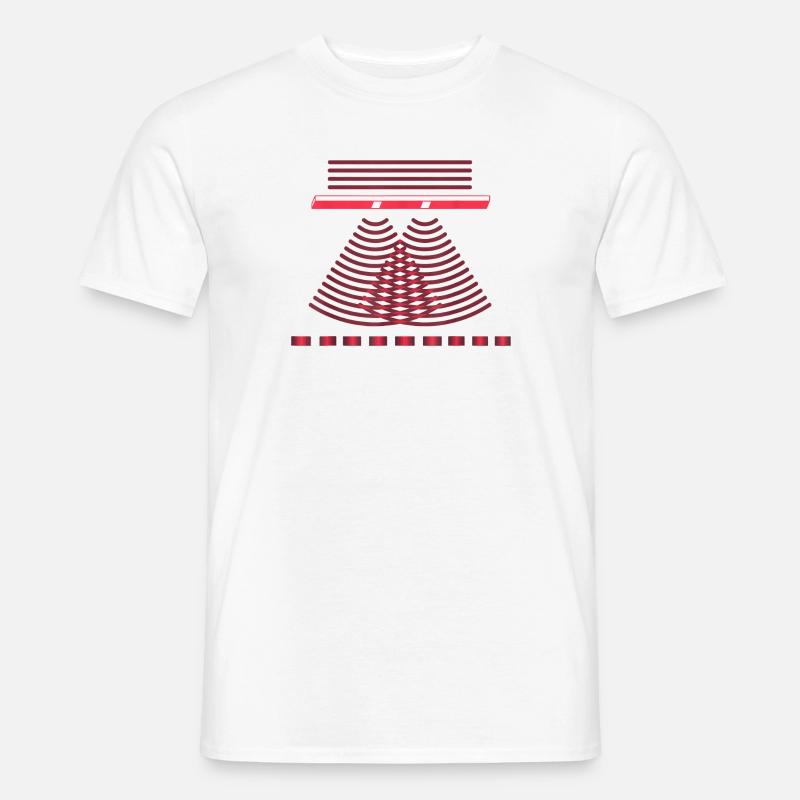 Double Slit Experiment Quantum Physics Lover - Men’s T-shirt - white