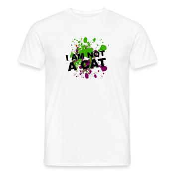 keine Katze Kunst Streetart - Männer T-Shirt - Weiß - Vorne - AI Model Male 178 dark (178cm)