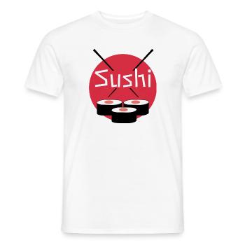 Sushi - Men's T-Shirt - white - Front - AI Model Male 178 dark (178cm)