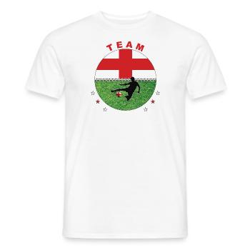 Fussball soccer Team England - Männer T-Shirt - Weiß - Vorne - AI Model Male 178 dark (178cm)