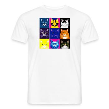 A008 - Männer T-Shirt - Weiß - Vorne - AI Model Male 178 dark (178cm)