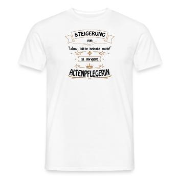 Altenpflegerin ist die Größte. Altenpflege. - Männer T-Shirt - Weiß - Vorne - AI Model Male 178 dark (178cm)