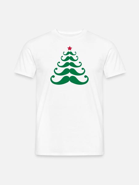 Barber Weihnachtsbaum - Männer T-Shirt - Weiß