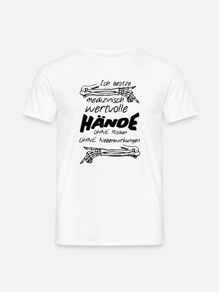 Medizinisch wertvolle Hände Geschenk Medizin - Männer T-Shirt - Weiß