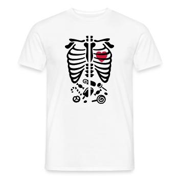 Röntgenstrahl-Kostüm Süßigkeiten Reisverschluss - Männer T-Shirt - Weiß - Vorne - AI Model Male 178 dark (178cm)