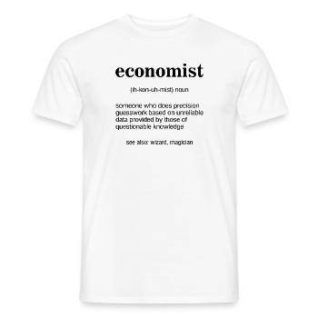 Economists Economics Gift - Men's T-Shirt - white - Front - AI Model Male 178 dark (178cm)