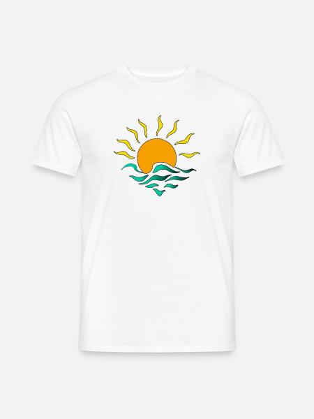 Sonne - Männer T-Shirt - Weiß