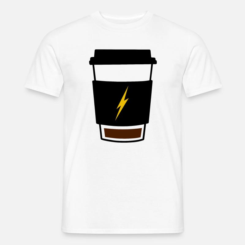 Low Battery Coffee - Men's T-Shirt - white