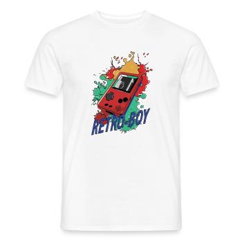 Retro-Boy Game Konsole - Männer T-Shirt - Weiß - Vorne - AI Model Male 178 dark (178cm)
