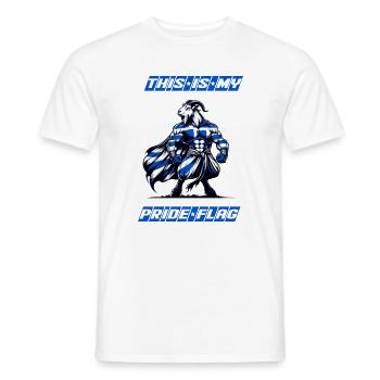 This is my pride flag Greece - Men's T-Shirt - white - Front - AI Model Male 178 dark (178cm)