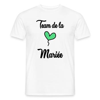TEAM MARIEE - T-shirt homme - blanc - Devant - AI Model Male 178 dark (178cm)