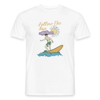 Follow the Sun - Männer T-Shirt - Weiß - Vorne - AI Model Male 178 dark (178cm)