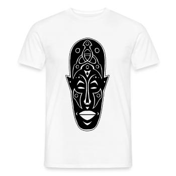 Seltsame afrikanische Maske - Männer T-Shirt - Weiß - Vorne - AI Model Male 178 dark (178cm)