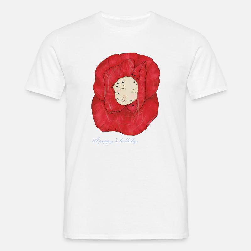 Ein einschläfernder Mohn - Männer T-Shirt - Weiß