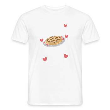 Gaufres Bonbons pour le petit-déjeuner - T-shirt homme - blanc - Devant - AI Model Male 178 dark (178cm)