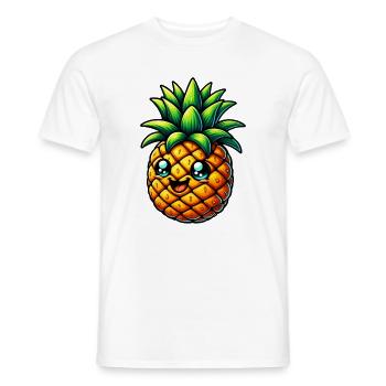 Pineapple - Men's T-Shirt - white - Front - AI Model Male 178 dark (178cm)