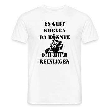 Putting in curves - Men's T-Shirt - white - Front - AI Model Male 178 dark (178cm)