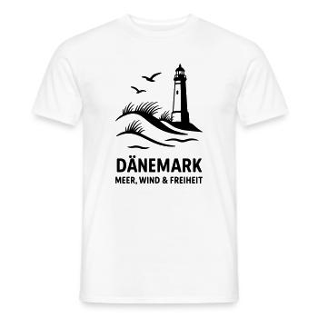 Dänemark Meer Wind Freiheit - Männer T-Shirt - Weiß - Vorne - AI Model Male 178 dark (178cm)