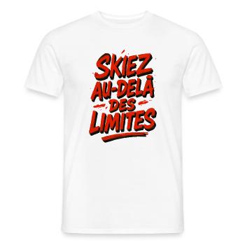 Ski beyond the limits! - Men's T-Shirt - white - Front - AI Model Male 178 dark (178cm)