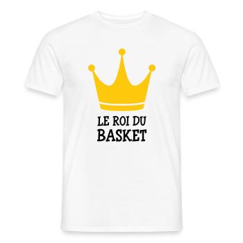 The King of Basketball - Men's T-Shirt - white - Front - AI Model Male 178 dark (178cm)