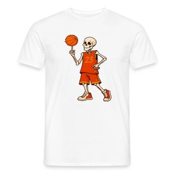 Skeleton Hoops 23 - T-shirt homme - blanc - Devant - AI Model Male 178 dark (178cm)