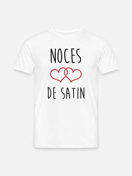 Satin-Hochzeit 24 Jahre Liebe - Männer T-Shirt - Weiß