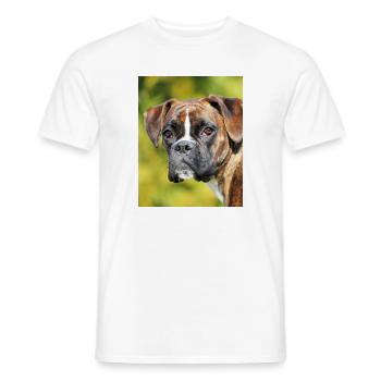 Porträt Boxer Tiefer Blick - Männer T-Shirt - Weiß - Vorne - AI Model Male 178 dark (178cm)