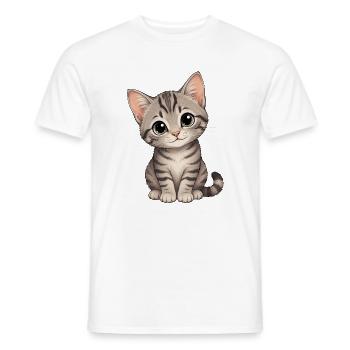 Dear Kitten - Men's T-Shirt - white - Front - AI Model Male 178 dark (178cm)