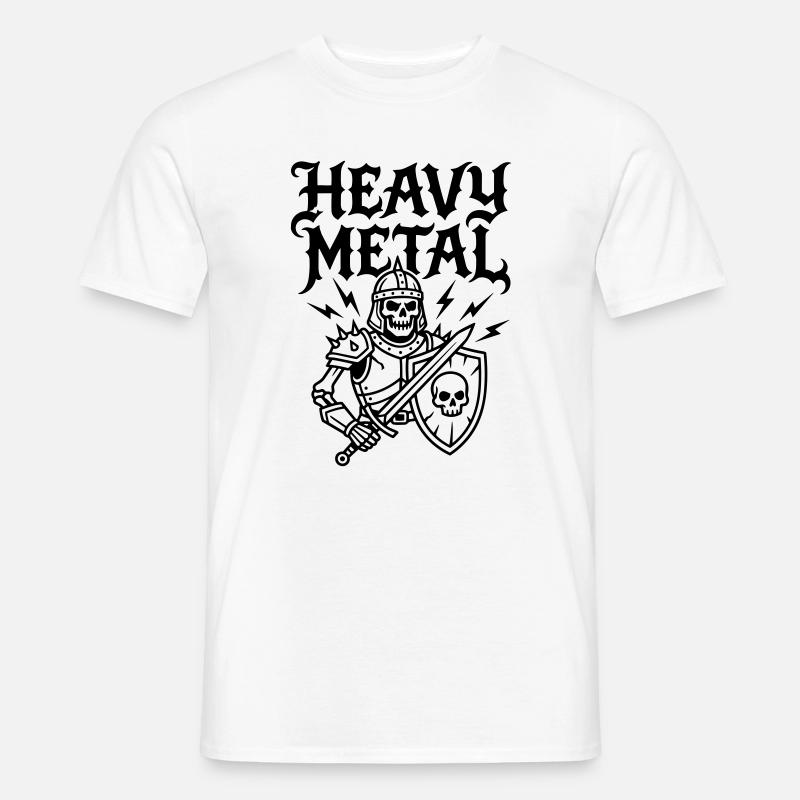 Schwermetall - Männer T-Shirt - Weiß