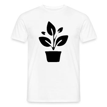 Flower Pot Plant Garden Gardener Gift - Men's T-Shirt - white - Front - AI Model Male 178 dark (178cm)
