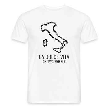 Italy Cycling Dolce Vita Shirt - Men's T-Shirt - white - Front - AI Model Male 178 dark (178cm)